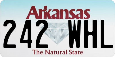 AR license plate 242WHL