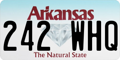 AR license plate 242WHQ