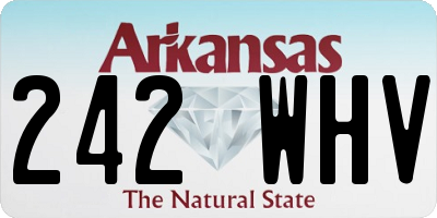 AR license plate 242WHV