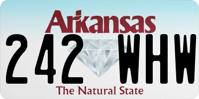 AR license plate 242WHW