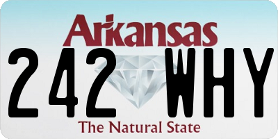 AR license plate 242WHY