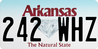 AR license plate 242WHZ