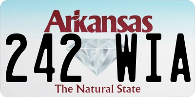 AR license plate 242WIA
