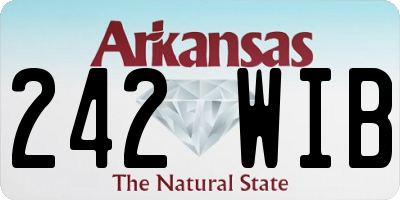 AR license plate 242WIB