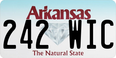 AR license plate 242WIC