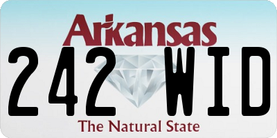 AR license plate 242WID