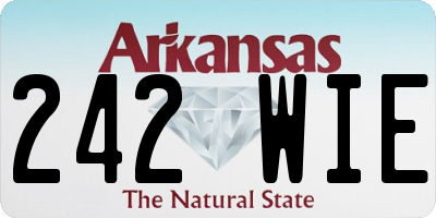 AR license plate 242WIE