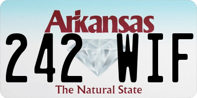 AR license plate 242WIF
