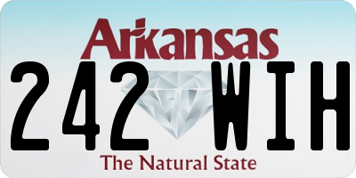 AR license plate 242WIH