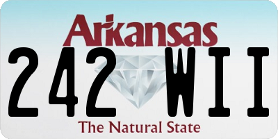 AR license plate 242WII