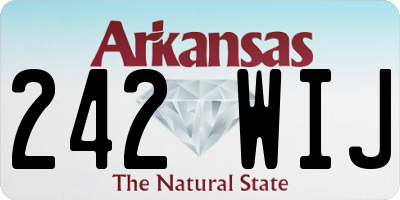 AR license plate 242WIJ