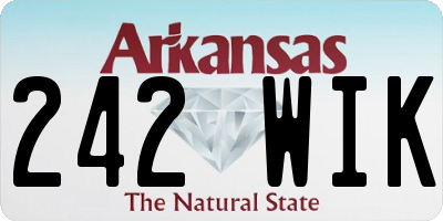 AR license plate 242WIK