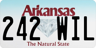 AR license plate 242WIL
