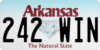 AR license plate 242WIN