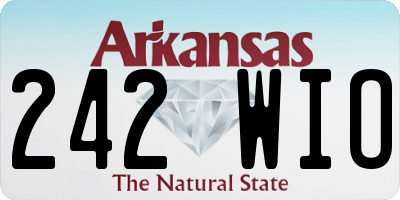 AR license plate 242WIO