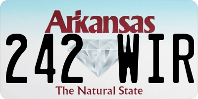 AR license plate 242WIR