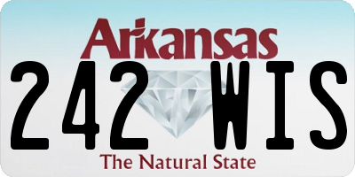 AR license plate 242WIS