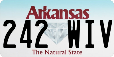 AR license plate 242WIV