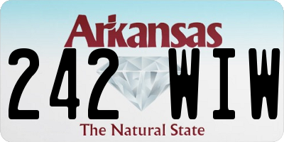 AR license plate 242WIW