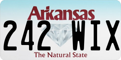 AR license plate 242WIX
