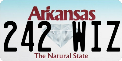 AR license plate 242WIZ