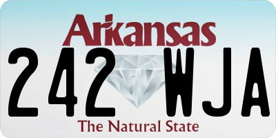 AR license plate 242WJA