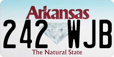 AR license plate 242WJB