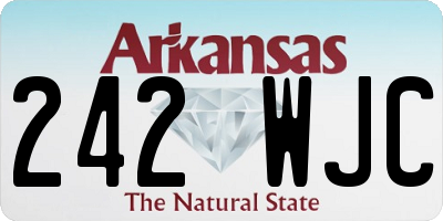 AR license plate 242WJC