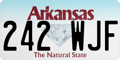 AR license plate 242WJF