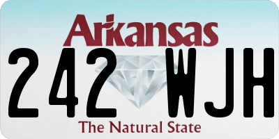 AR license plate 242WJH