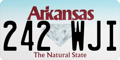AR license plate 242WJI