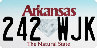 AR license plate 242WJK