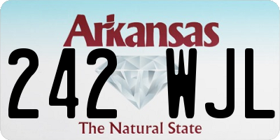 AR license plate 242WJL