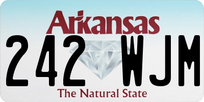 AR license plate 242WJM