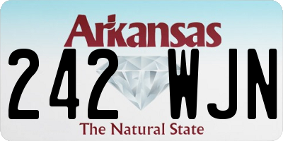 AR license plate 242WJN