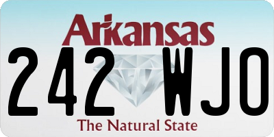 AR license plate 242WJO
