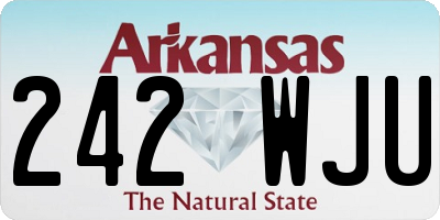 AR license plate 242WJU