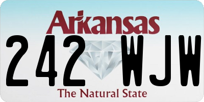 AR license plate 242WJW