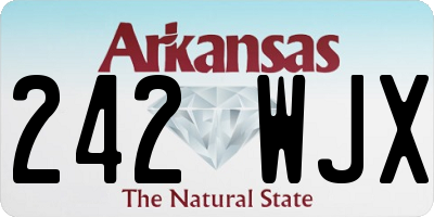 AR license plate 242WJX