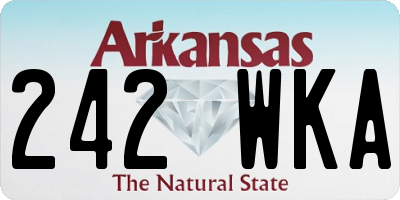 AR license plate 242WKA
