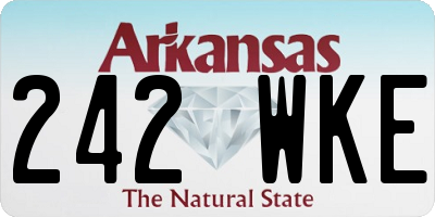 AR license plate 242WKE