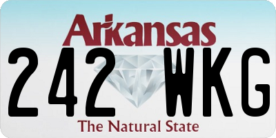 AR license plate 242WKG