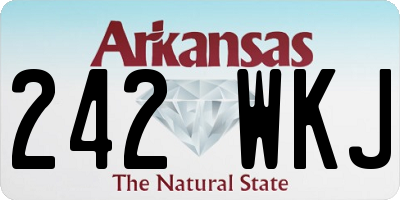 AR license plate 242WKJ