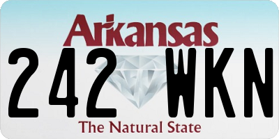 AR license plate 242WKN