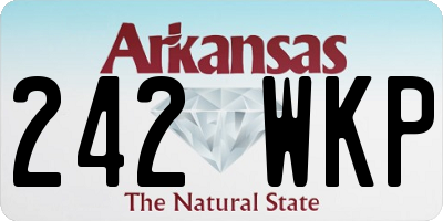 AR license plate 242WKP