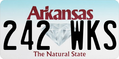 AR license plate 242WKS