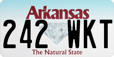 AR license plate 242WKT