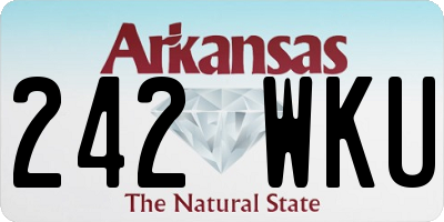 AR license plate 242WKU