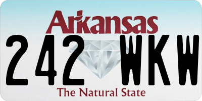AR license plate 242WKW