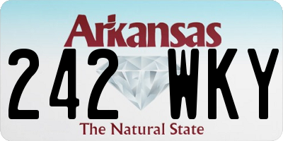 AR license plate 242WKY
